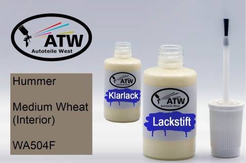 Hummer, Medium Wheat (Interior), WA504F: 20ml Lackstift + 20ml Klarlack - Set, von ATW Autoteile West.